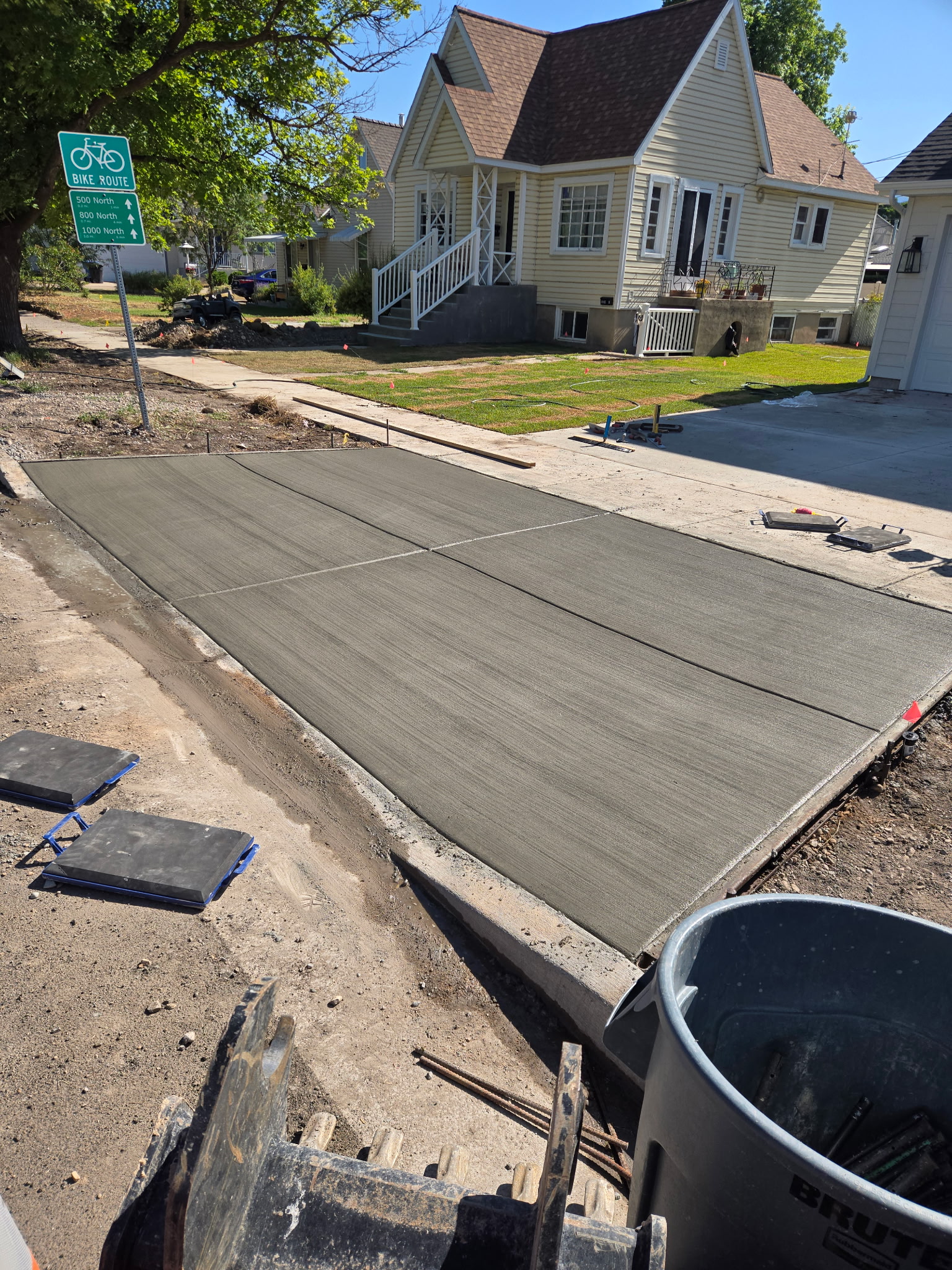 Concrete flatwork with mountain views
